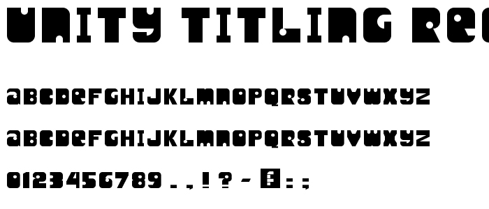 Unity Titling Regular font